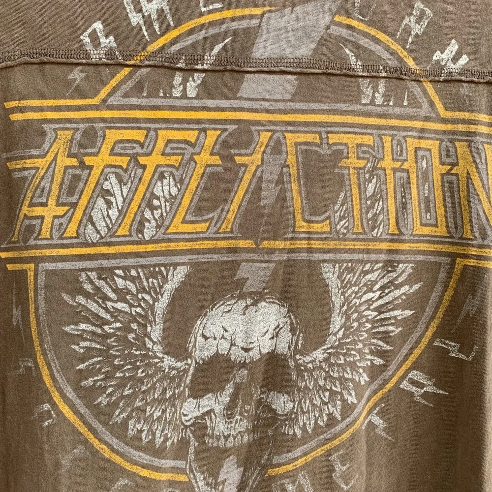 Y2K Vintage Affliction men's hooded T-shirt size XL. - Picture 9 of 10
